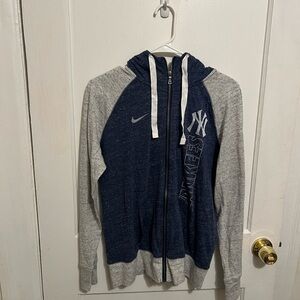 Nike Men's Navy and Gray Yankees jacket